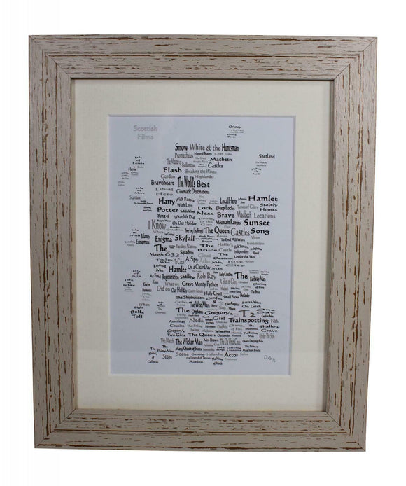 Art By The Loch Handmade Scottish Films Movies Word Art Picture