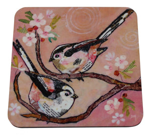 Dawn Maciocia 'Bottoms Up' Cute Finch Bird Coaster Table Mat