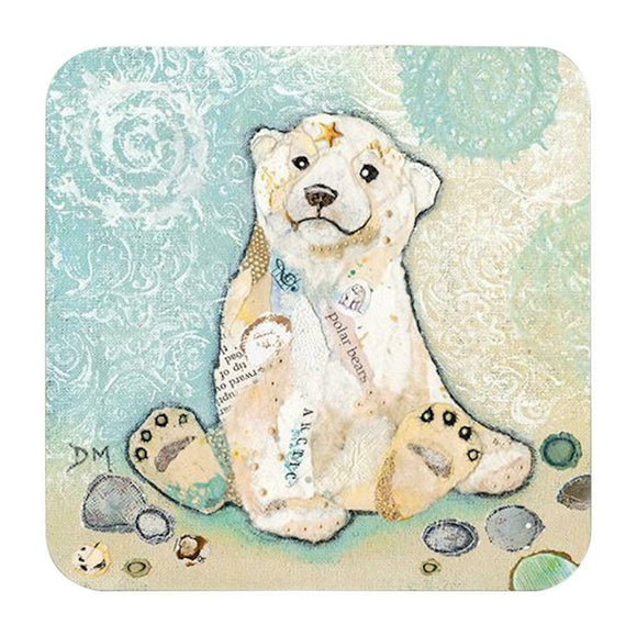 Dawn Maciocia Hamish Cute Baby Polar Bear Coaster Table Mat