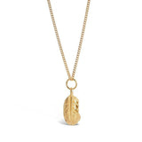 Lily Blanche Rose Gold Silver Feather Necklace Pendant
