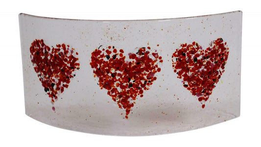 Red Heart Fused Glass Arc Panel