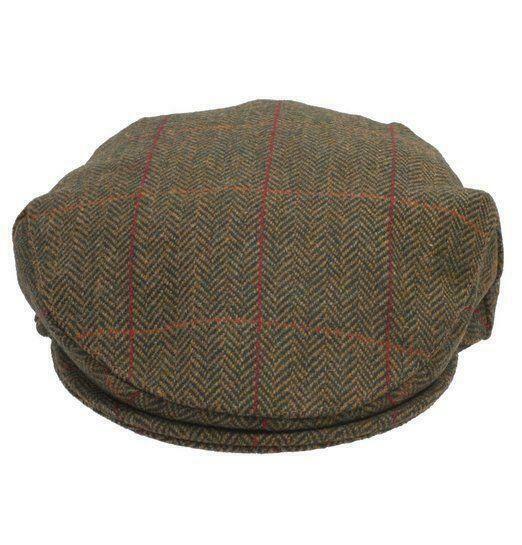 Stanbury British Tweed Traditional Teflon Coated Green Herringbone Woo