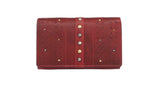 Mala Leather Zulu Flap Purse Wallet in Green Red or Tan with RFID Protection