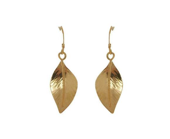 Claire Hawley Handcrafted Sterling Silver & Gold Vermeil Wild Apple Leaf Earring
