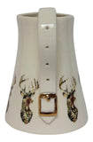 Dimpled Heart Ceramic Wildlife Highland Stag Jug Strap & Buckle Handle Detail
