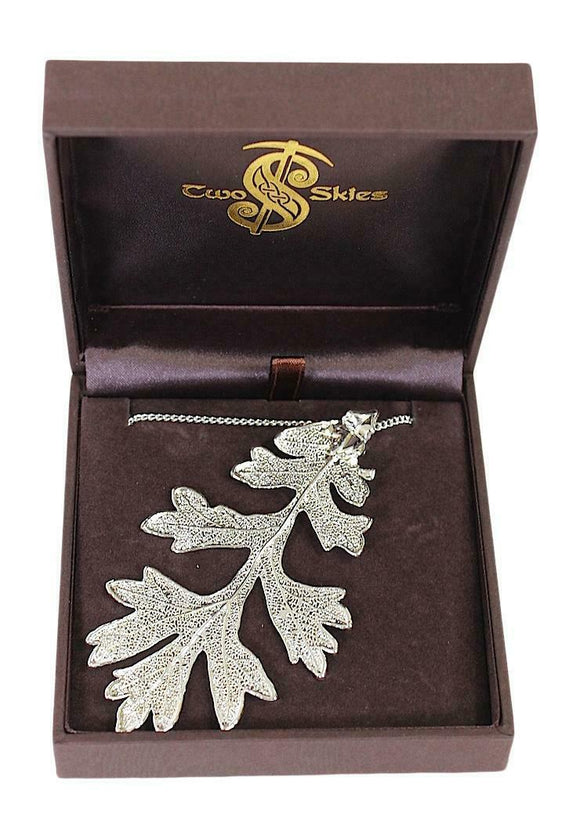 Two Skies Ltd Stunning Silver Plated Oak Leaf Necklace Pendant