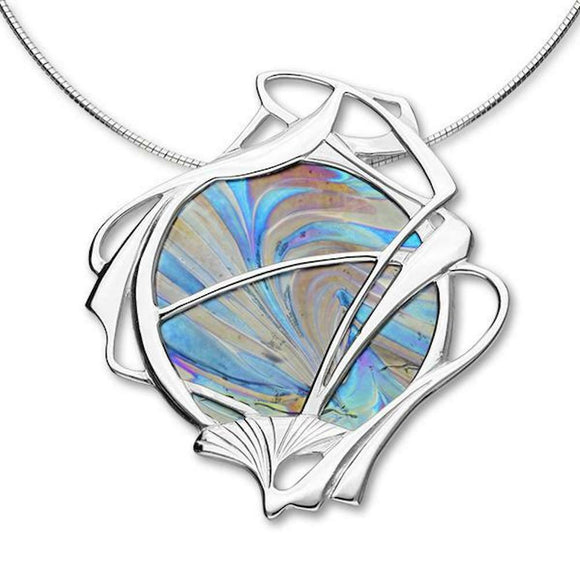 Ortak Scotland Glass Sterling Silver Necklace Pendant