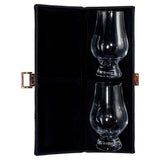 The Glencairn Glass Leather Travel Set with Two Whisky Tasting / Nosing Glasses