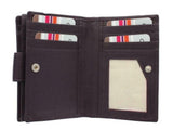 Origin Ladies Tab Purse Wallet Mala Leather with RFID ID Protection 3118 Plum