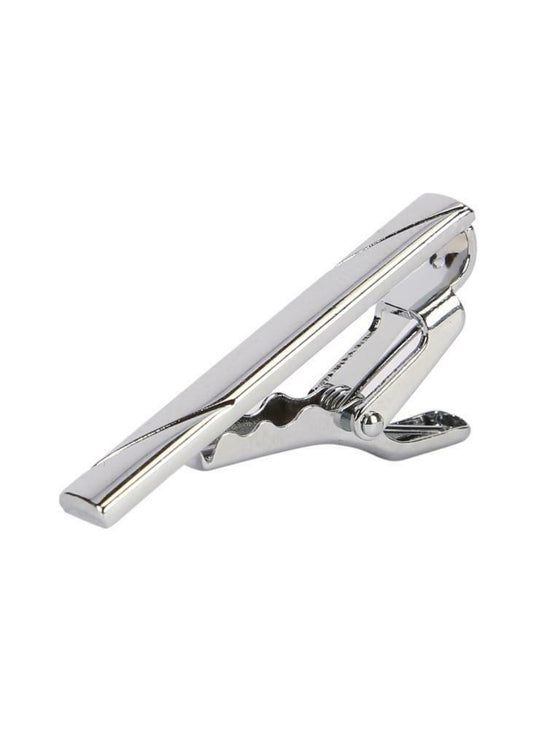 Boxed Chrome Silver Tie Clip Bar
