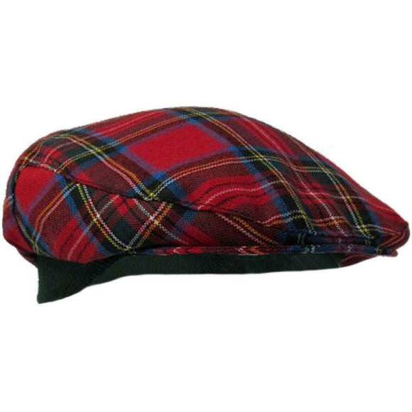 Authentic Royal Stewart 100% Scottish Tartan Golf Cap - One Size Fits All