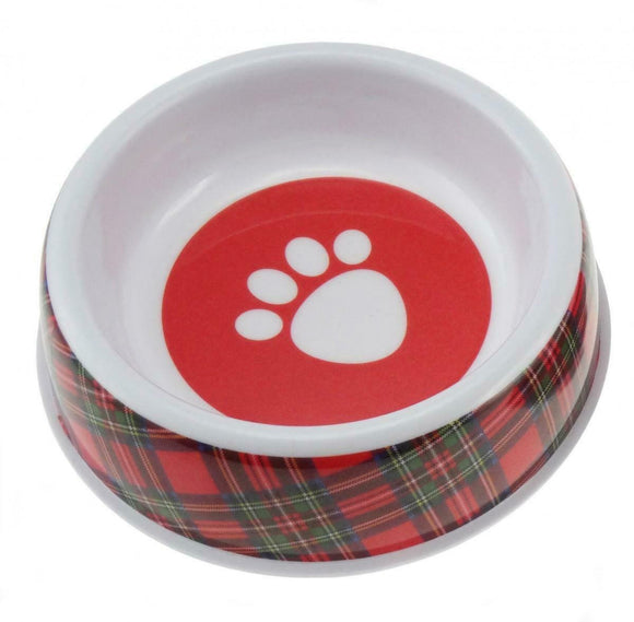 Glen Appin Red Tartan Royal Stewart Melamine Dog Puppy Food Water Bowl