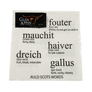 Glen Appin Of Scotland Auld Scots Words Scottish Words 3 Ply Paper Napkins