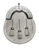 Stunning Bovine Full Dress Sporran Traditional Celtic Swirl Masonic Design Cantle