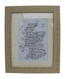 Art By The Loch Handmade Scottish Gin Alcohol World Map Word Art Picture