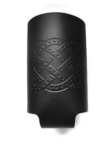 Black Celtic Leather Drink Holder
