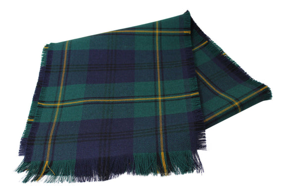 Traditional Scottish Tartan 100% Wool Plain Full Fringed Sash - Johnstone Modern