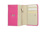 Medium Mala Mimosa Butterfly Flap Over Purse Wallet in Grey or Pink with RFID Protection 3285