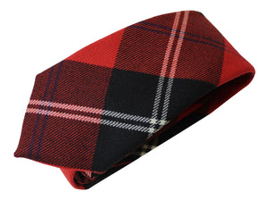 100% Wool Authentic Traditional Scottish Tartan Neck Tie - Ramsay Modern Red