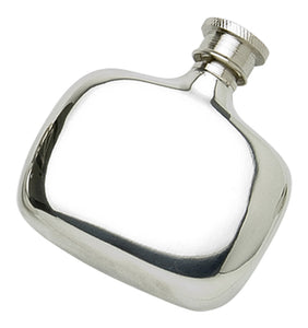 Stylish 2oz Polished Pewter Handcast Bottle Pocket Hip Flask