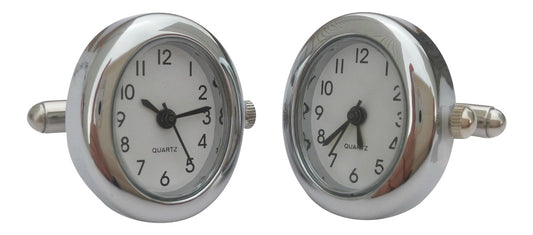 Chrome Working Watch Cufflinks
