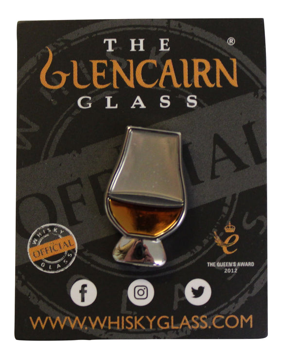 Official Glencairn Whisky Whiskey Tasting Glass Enamelled Lapel Pin Badge