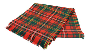 Traditional Scottish Tartan 100% Wool Plain Full Fringed Sash - Hay Ancient