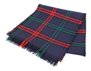 Traditional Scottish Tartan 100% Wool Plain Full Fringed Sash - Montgomery Modern
