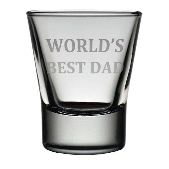 Engraved Dram Tot Shot Glass 'World's Best Dad'