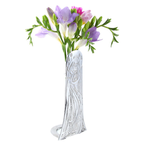 Stunning Scottish Polished Pewter Stem Vase - Charles Rennie Mackintosh Angel