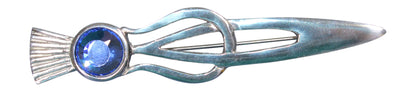 Thistle Pewter Kilt Pin - Various Stones Available