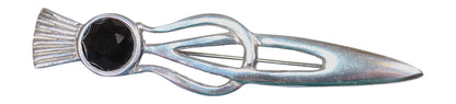 Thistle Pewter Kilt Pin - Various Stones Available