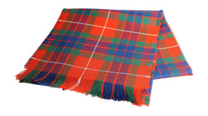 Traditional Scottish Tartan 100% Wool Plain Full Fringed Sash - Fraser Red Ancient