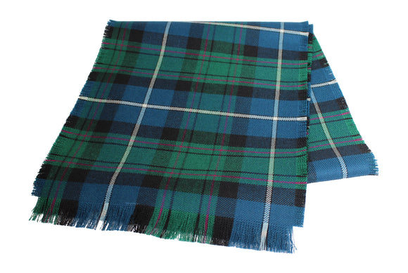 Traditional Scottish Tartan 100% Wool Plain Full Fringed Sash - MacRae Hunting Ancient