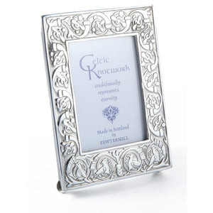 Stunning Small Celtic Knotwork Polished Pewter Scottish Picture Frame