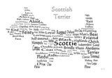 Art By The Loch Handmade Scottish Highland Terrier Dog Puppy Word Art Picture