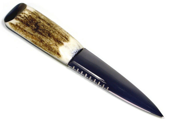 Abbeyhorn Traditional Stag Horn with Polished Horn Cap Scottish Dress Sgian Dubh