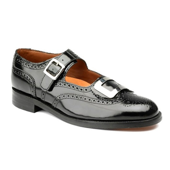 Leather Traditional Custom Grade Good Year Welted Military Buckle Brogue