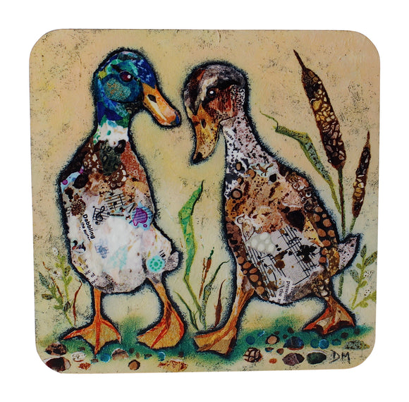 Dawn Maciocia 'Quackers Over You' Cute Duck Coaster Table Mat