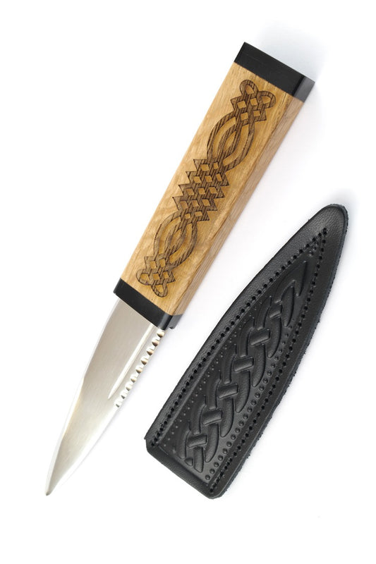 Celtic Knot Oak Handle Sgian Dubh