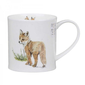 Lovely Dunoon Curious Fox Cub Fine Bone China Mug Orkney Shape Design