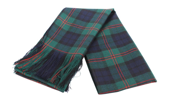 Traditional Scottish Tartan 100% Wool Plain Full Fringed Sash - Dundas Modern