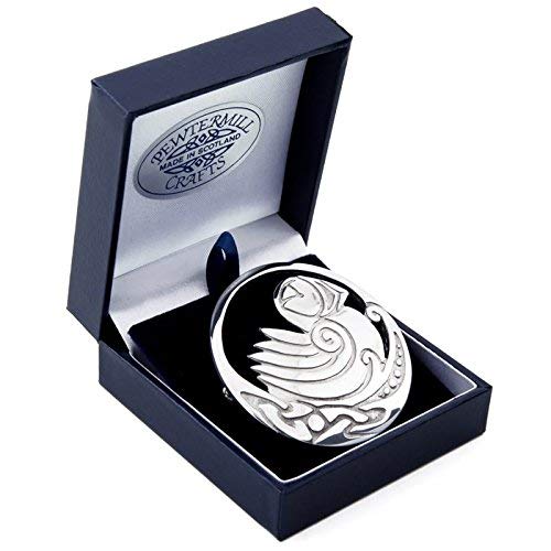 Chrome Puffin Brooch