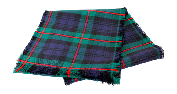 Traditional Scottish Tartan 100% Wool Plain Full Fringed Sash - MacKinlay Modern