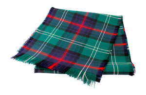 Traditional Scottish Tartan 100% Wool Plain Full Fringed Sash - Sutherland Modern