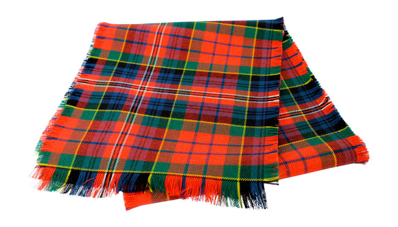 Traditional Scottish Tartan 100% Wool Plain Full Fringed Sash - MacPherson Red Ancient