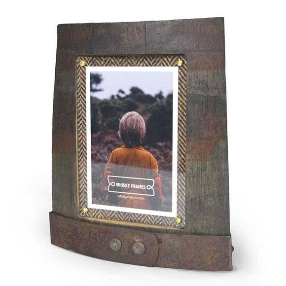 Whisky Whiskey Barrel 4 x 6 Ring Chime Rustic Photo Picture Frame