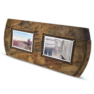 Whisky Whiskey Barrel Double Head 4 x 6 Rustic Photo Picture Frame