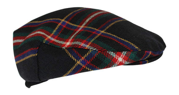 100% Regimental Heavy Weight Scottish Tartan Winter Wool Flat Cap - Spirit Of Lanarkshire