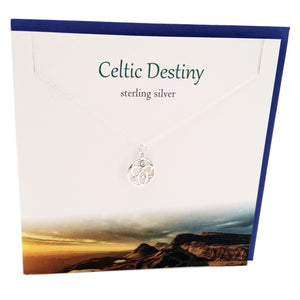 The Silver Studio Celtic Destiny Knot Necklace Pendant Card & Gift Set